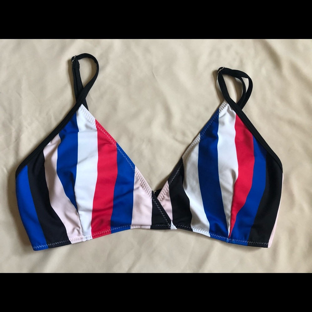 Bikini top - multi colored stripes